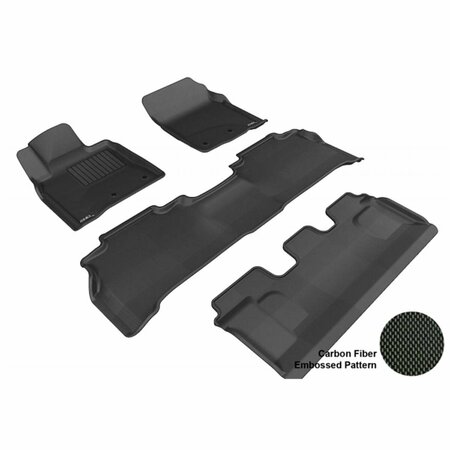 3D MAXPIDER TOYOTA LAND CRUISER 2008-2012 KAGU BLACK R1 R2 R3 HOOK Floor Mat L1TY14401509